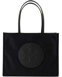 Tory Burch - Ella Small Shopper Bag e Leder schwarz - Lyst
