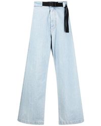 Moncler - Belted Denim Jeans - Lyst