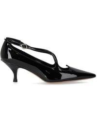 A.Bocca - Patent Leather Heart-Cutout Spool-Heel Pumps - Lyst