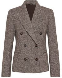Brunello Cucinelli - Blazer Met Dubbele Rij Knopen - Lyst