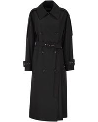 Sportmax - Spxgocce Lange Trenchcoat Van Waterafstotende Keperstof - Lyst