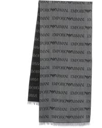 Emporio Armani - Wool Blend Scarf - Lyst