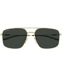 Gucci - Sonnenbrille Gg2096 Sa 002 Gold/Grün Herren - Lyst