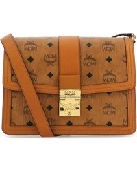 MCM - Printed Canvas And Leather Tracy Crossbody Bag - Lyst
