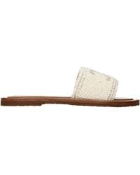 Celine - Lympia Slippers And Clogs/Ecru Fabric - Lyst