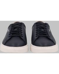 BOSS - Low-Top Leather Sneakers - Lyst
