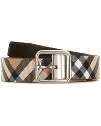 Burberry - B Buckle Check Reversible Belt - Lyst