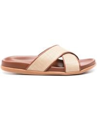 Ancient Greek Sandals - Thais Footbed Nappa/Raffia Shoes - Lyst