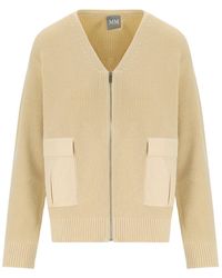 Max Mara - Libero Cream Cardigan - Lyst