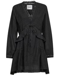 Isabel Marant - Robe À Volants Et Finitions En Dentelle - Lyst