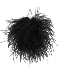 Saint Laurent - Collane Donna Marabù Nero - Lyst