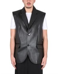 MM6 by Maison Margiela - Leather Vest - Lyst