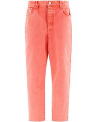 Stussy Double Dye Big Ol' Jeans Faded Red in Pink for Men | Lyst