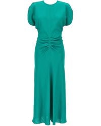 Victoria Beckham - 'verzamelde Taille Midi' Jurk - Lyst