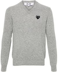 COMME DES GARÇONS PLAY - Mélange-Effect Wool Jumper - Lyst