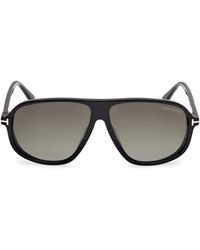 Tom Ford - Zonnebril Ft1208 01 B Guillaume Zwart/grijs Gradiënt Heren - Lyst