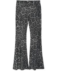 Stella McCartney - Leopard Print Flared Jeans - Lyst