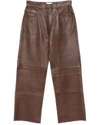 Haikure - Leren Broek Met Vijf Zakken - Lyst