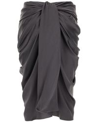 Chloé - Zijden Gedrapeerde Midi-rok - Lyst