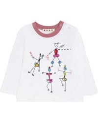Marni - T Shirt With Stylized Logo - Lyst