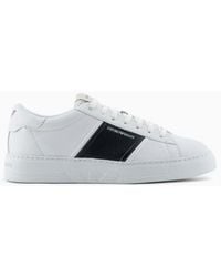 Emporio Armani - Leather Sneaker - Lyst