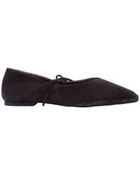 Alohas - Sway Suede Coffee Leather Ballet Flats Altezza Tacco 1 Cm - Lyst