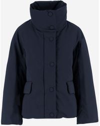 Aspesi - Cotton Blend Jacket With High Collar And Flap Pockets - Lyst