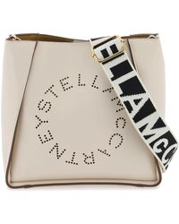 Stella McCartney - Stella Mc Cartney Crossbody Bag Met Geperforeerd Stella -logo - Lyst