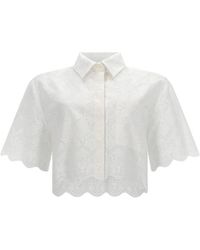 MSGM - Regular Embroidered Shirt - Lyst
