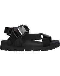 Prada - Sandalen Männer Leder schwarz - Lyst