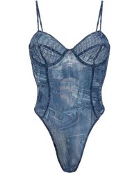 DIESEL - Denim Print Briefs - Lyst