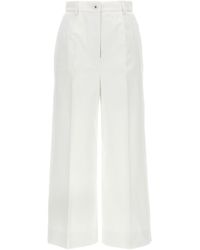 Dolce & Gabbana - High Waist Cotton Pants - Lyst