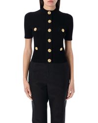 Balmain - Short-Sleeve Cardigan - Lyst