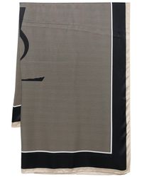 Saint Laurent - Stola Semitrasparente A Righe Cassandre - Lyst