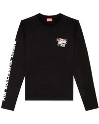 DIESEL - T-shirt Zwart - Lyst