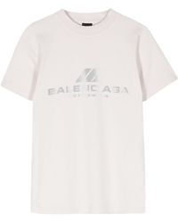 Balenciaga - T-Shirt Met Holografisch Logo - Lyst