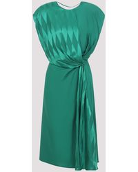 Versace - Emerald Silk Cocktail Dress - Lyst