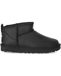 UGG - Classic Ultra Mini Leather Boot - Lyst