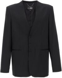 MM6 by Maison Martin Margiela - Single-Breasted Blazer - Lyst
