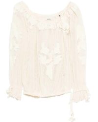 Isabel Marant - Blouse With Floral Appliqué - Lyst