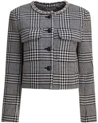 Self-Portrait - Jacket With Houndstooth Pattern - Lyst