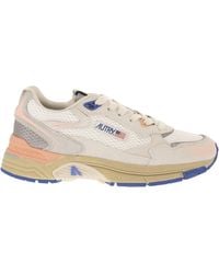 Autry - Hyperway Low Mesh/Suede Wht/Peach Pnk - Lyst