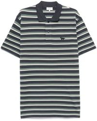 Maison Kitsuné - Gestreiftes Poloshirt Mit Profile Fox-Patch - Lyst