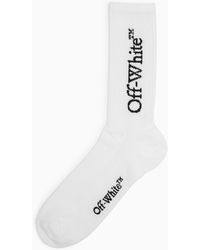 Off-White c/o Virgil Abloh - White/black Cotton Sports Socks - Lyst