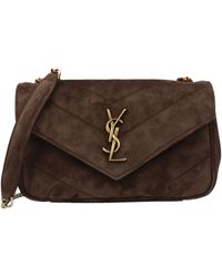 Saint Laurent - Loulou Crossbody Bag Suede/Coffee - Lyst
