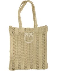 Pinko - Polypropylene Cotton Shoulder Bag - Lyst