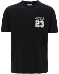 Off-White c/o Virgil Abloh - Off- T-Shirt Girocollo Con Logo 23 - Lyst