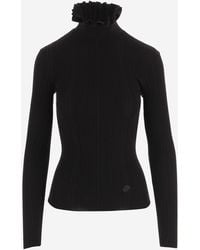 Patou - Merino Wool Sweater With Ruffles - Lyst