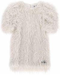 MSGM - Peluche Dress Girl Crema/Cream - Lyst