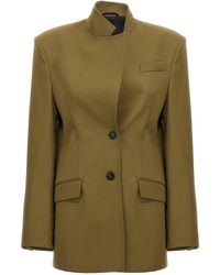 The Attico - Maxi Shoulder Strap Blazer - Lyst